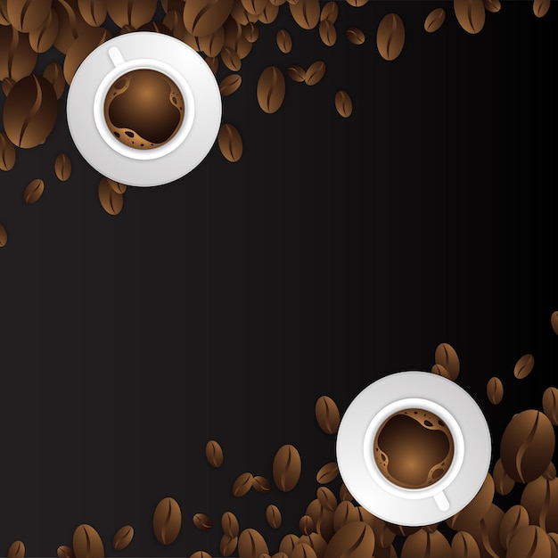 Conception de voeux moderne et haut de gamme pour la journée internationale du café