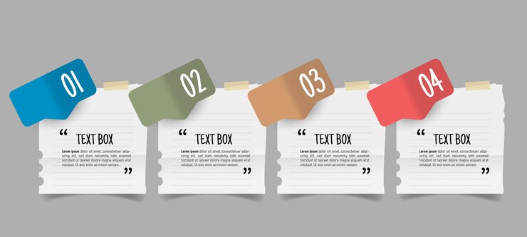 Vecteur conception de zone de texte avec des papiers à lettres