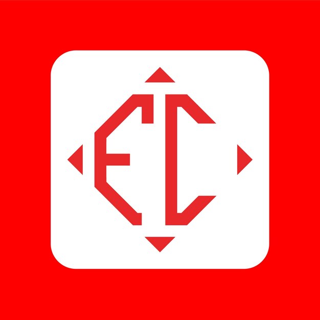Des conceptions créatives simples du logo du Monogramme initial du FC