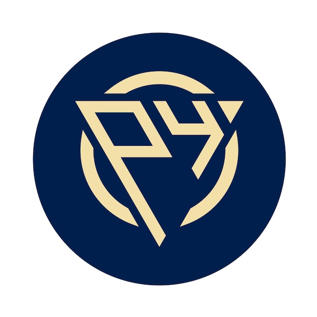 Conceptions créatives et simples du logo initial du monogramme PY