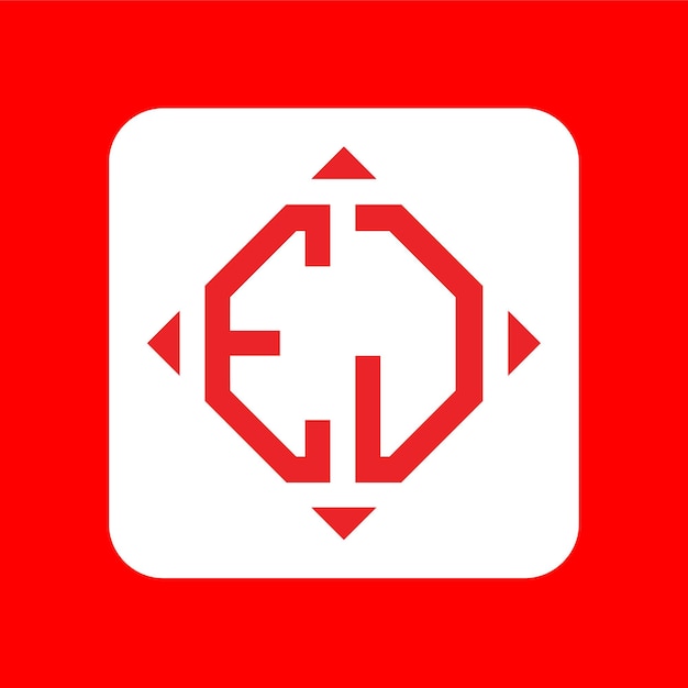 Des conceptions créatives simples de monogrammes initiaux du logo EJ