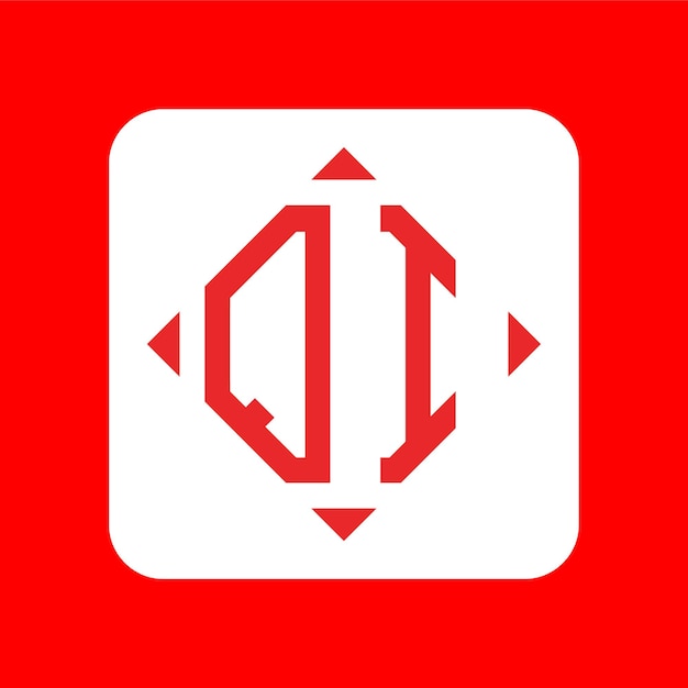 Des conceptions créatives simples de monogrammes initiaux du logo QI