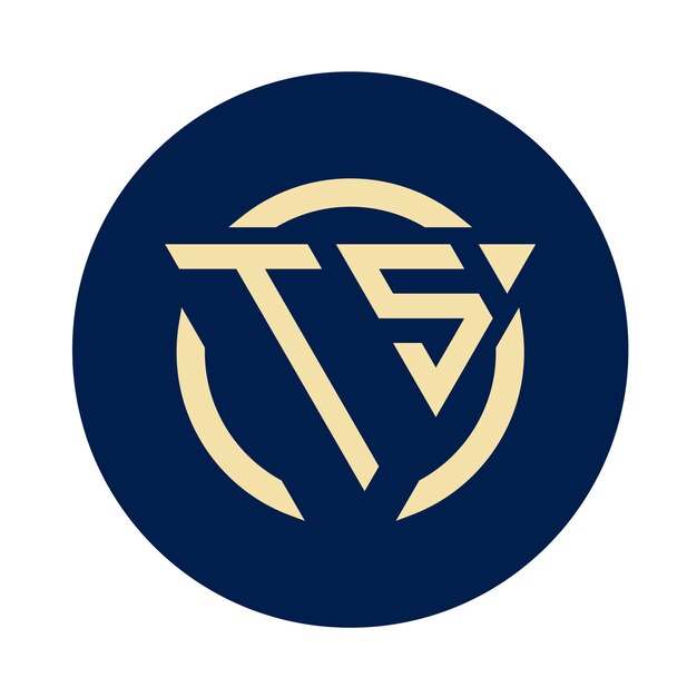 Des conceptions créatives simples de monogrammes initiaux du logo TS