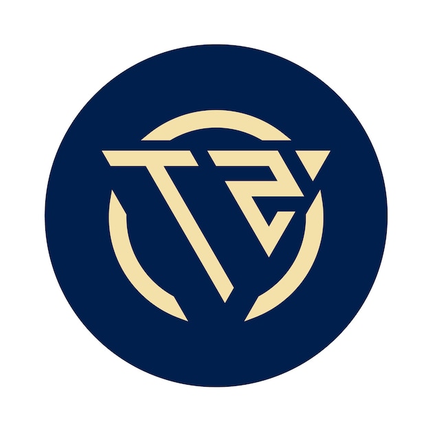Vecteur des conceptions créatives simples de monogrammes initiaux du logo tz