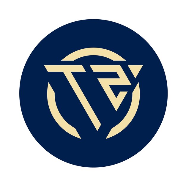 Des conceptions créatives simples de monogrammes initiaux du logo TZ