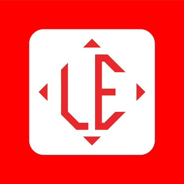 Des conceptions créatives simples de monogrammes initiaux du logo LE