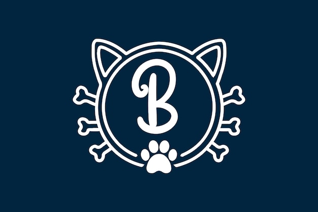 Conceptions De Logo De Lettre B De Monogramme De Chat