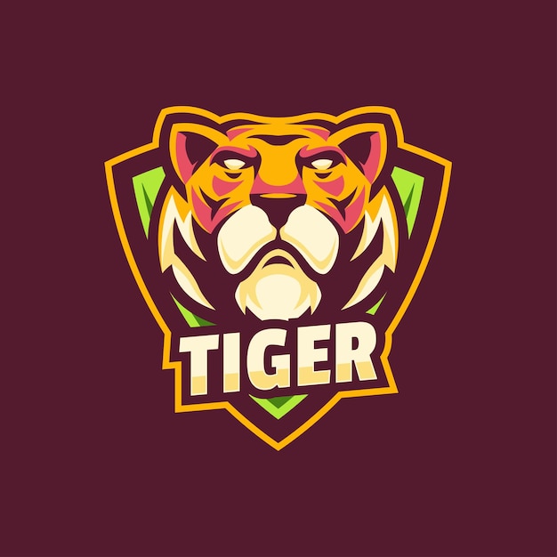 Vecteur conceptions de logo de mascotte de tigre