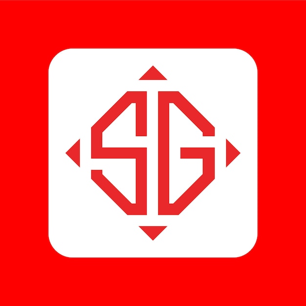 Conceptions de logo SG initiales simples et créatives