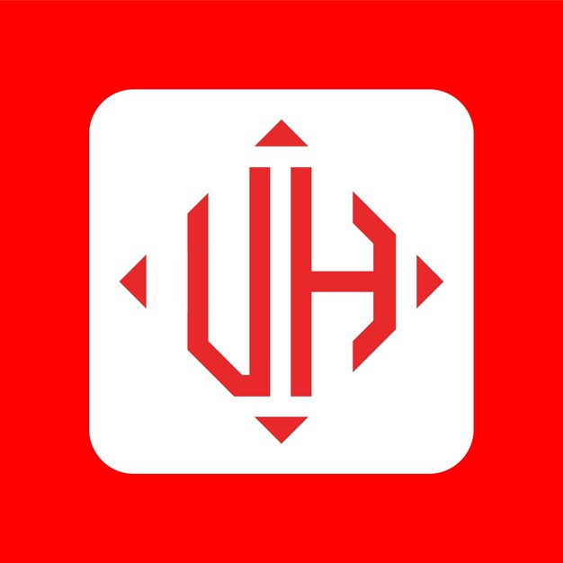 Conceptions de logo VH initiales simples et créatives