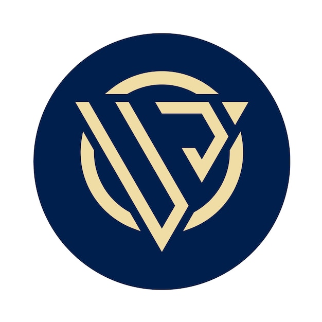 Conceptions de logo VJ initiales simples et créatives