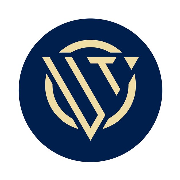 Conceptions de logo VT monogramme initial simples et créatives