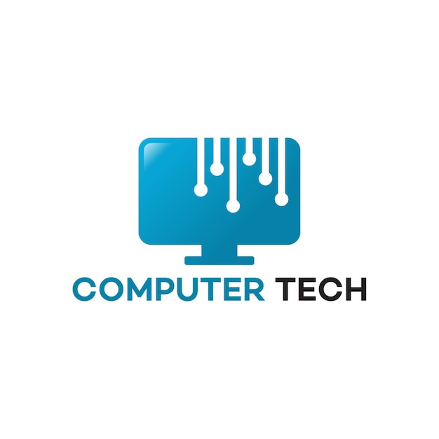 Conceptions de modèles de logo de technologie informatique, conceptions de modèles de logo de service informatique