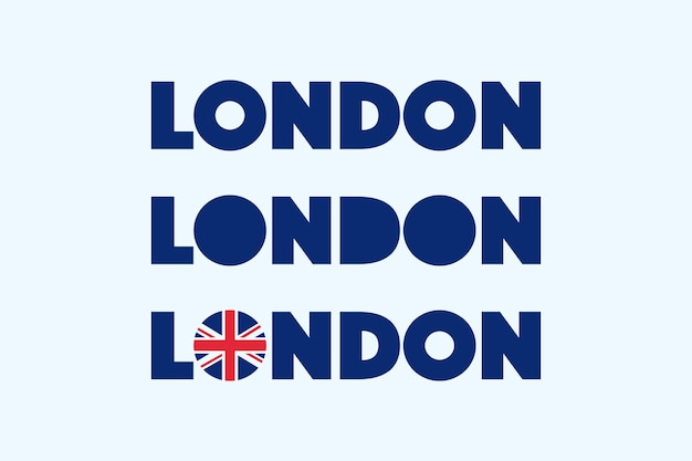 Conceptions de typographie de Londres vecteur isolé. Group of London UK Text Banner Sign, Pour T-shirts, Affiche