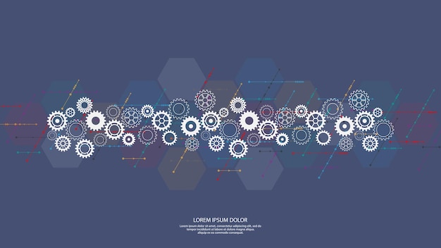 Vecteur concepts et idées pour la technologie et l'ingénierie numériques hitech