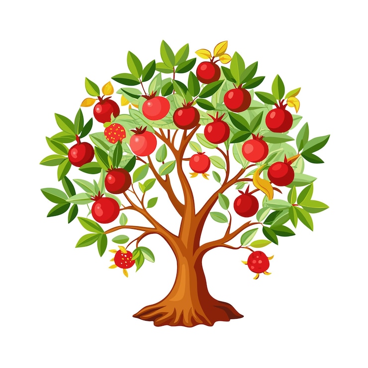 Vecteur les concepts d'illustration vectorielle de style plat des arbres fruitiers
