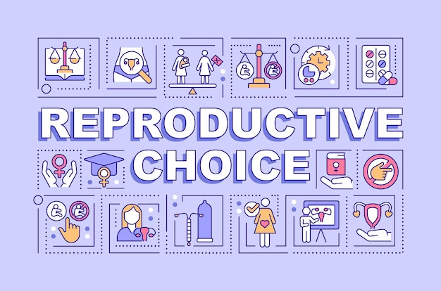 Concepts De Mots De Choix Reproductif Bannière Violette