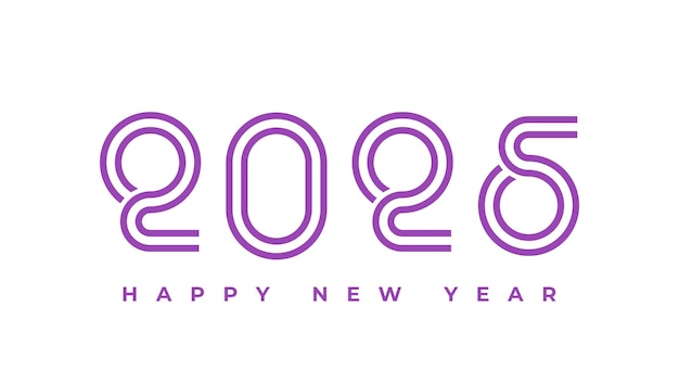 Vecteur concevoir le texte du logo bonne année 2025