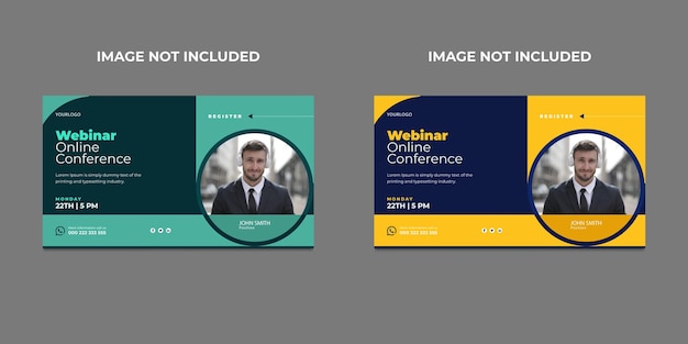 Conférence d'entreprise et modèle de publication sur les médias sociaux de webinaire en direct sur le marketing numérique