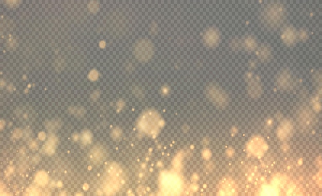 Confettis De Bokeh D'or Brillant De Noël Et Texture Dorée De Superposition D'étincelles Pour Votre Conception