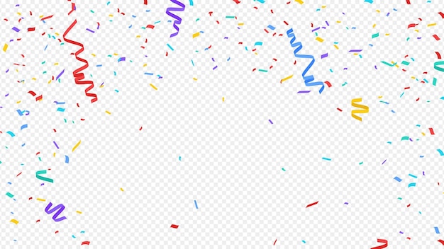 Des confettis colorés en arrière-plan de la célébration
