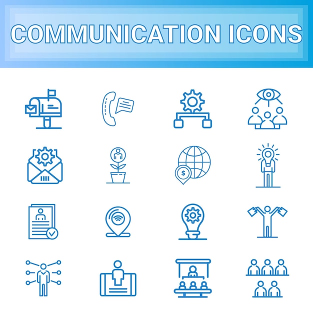 Configuration des icônes de travail d'équipe de communication sur le réseau