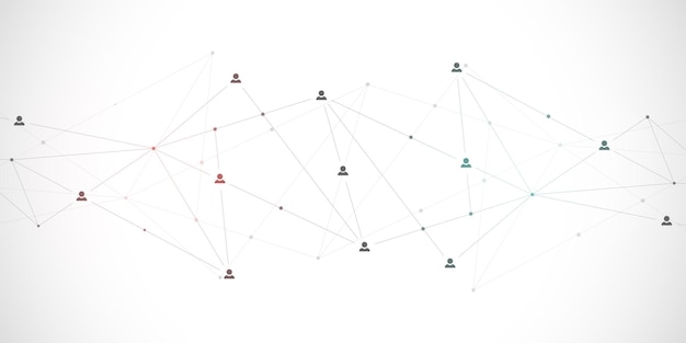 Connecter Les Gens Et Le Concept De Communication Illustration Vectorielle De Réseau Social