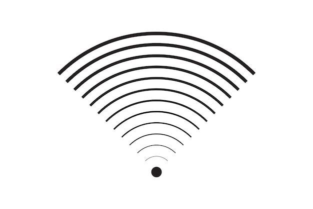 Connexion de signal de symbole Wi-Fi Vecteur signe de technologie Internet sans fil Icône de communication réseau Wifi