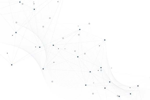 Connexions Au Réseau Mondial Avec Des Points Et Des Lignes. Illustration Vectorielle De Technologie.