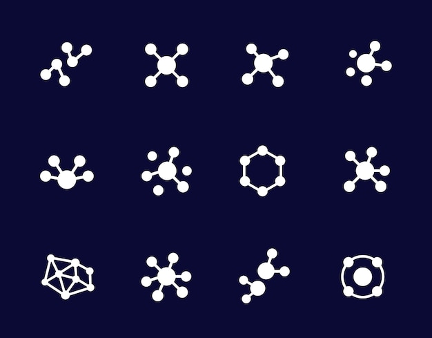 Vecteur connexions ou icônes de connexion, ensemble de vecteurs