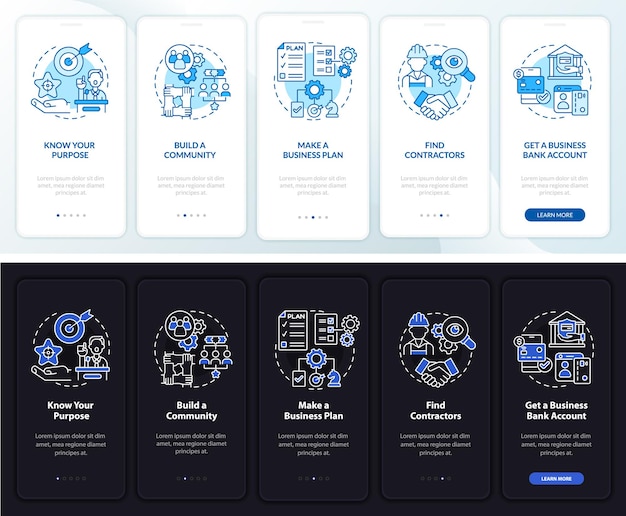 Conseils De Lancement D'entreprise Pour L'intégration De L'écran De La Page De L'application Mobile