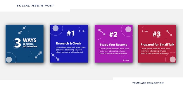 Conseils pour la collection de publications sur les réseaux sociaux Instagram