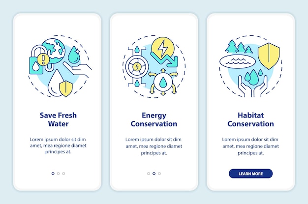 La Conservation De L'eau Vise à Intégrer L'écran De L'application Mobile