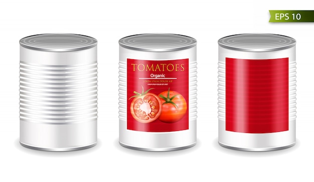 Conserves de tomates métalliques