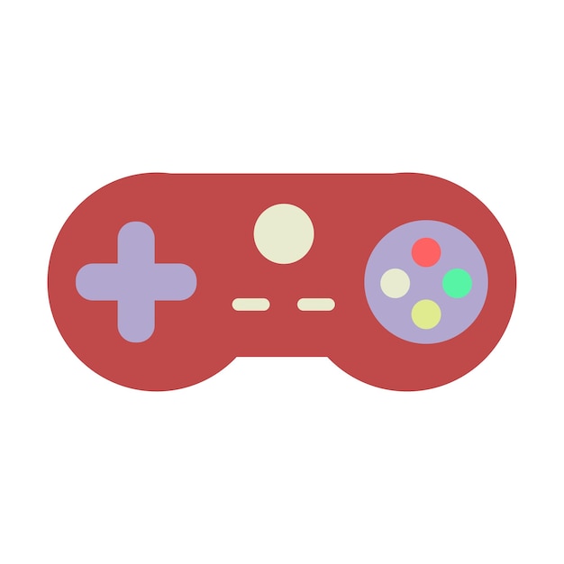 Vecteur la console de jeu est de couleur rouge avec un look minimaliste