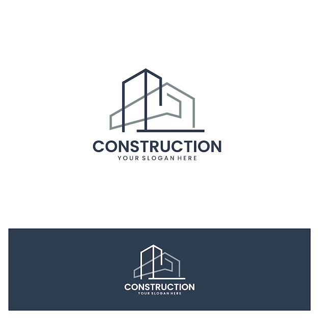 Vecteur construction, inspiration de conception de logo