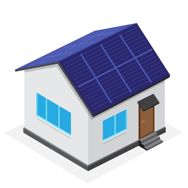 Construction de maisons avec toit en panneaux solaires