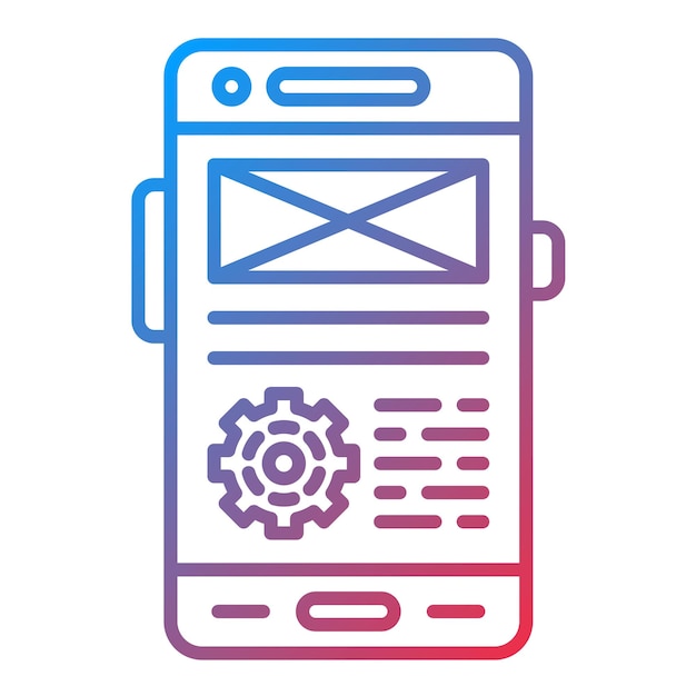 Construire une image vectorielle d'icône peut être utilisée pour le développement d'applications mobiles