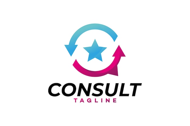 Vecteur consultation logo icône vecteur isolé