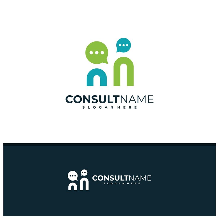 Consulter le vecteur de conception de logo Illustration de modèle de concepts de logo Creative People Chat