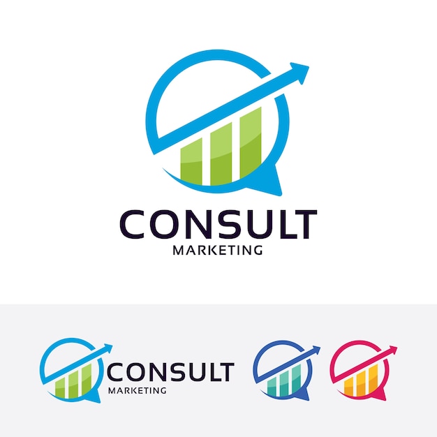 Consultez le modèle de logo vector marketing
