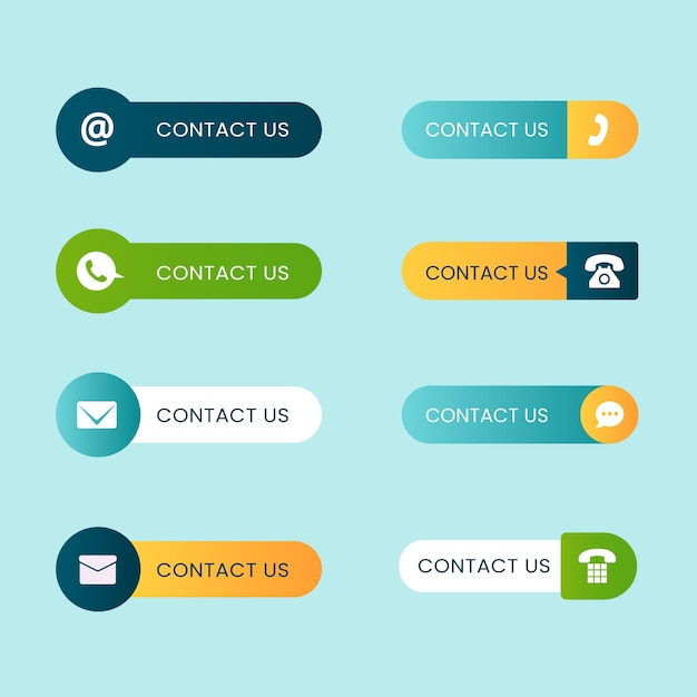 Contactez-nous la collection d'icônes ou de symboles