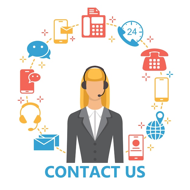 Contactez-nous ensemble plat