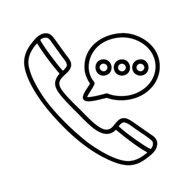 contactez-nous les icônes de téléphone définissent le contour de l'icône