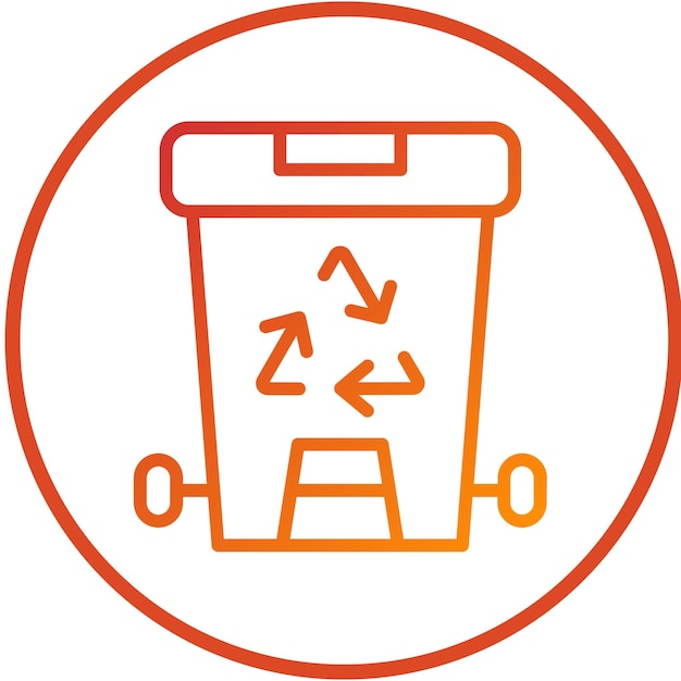 Container de recyclage de conception vectorielle Style d'icône