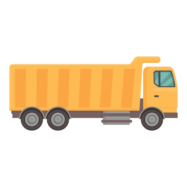 Conteneur camion icône dessin animé vecteur benne décharger chargeur cargo
