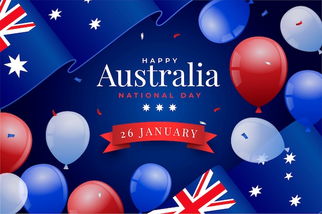 Vecteur contexte de la célébration de la fête nationale australienne