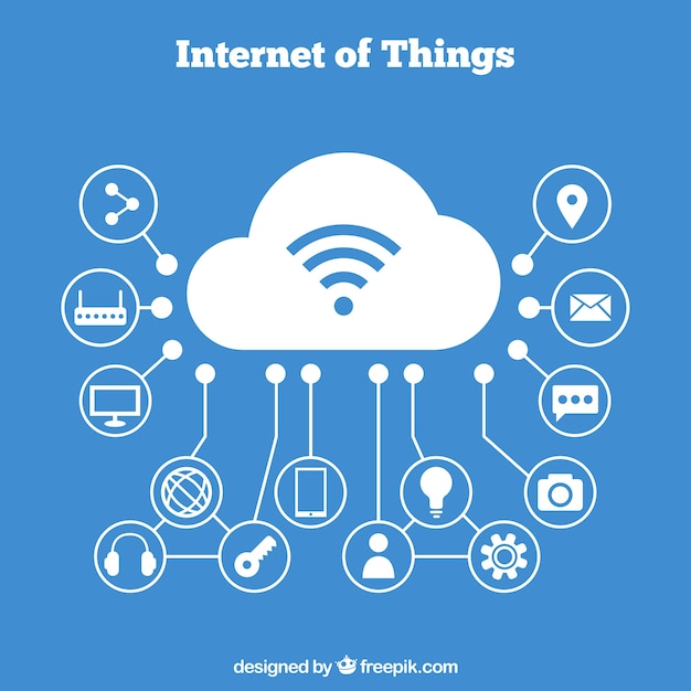 Vecteur contexte des choses liées au nuage