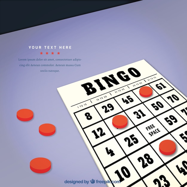 Vecteur contexte du bulletin de bingo en style réaliste