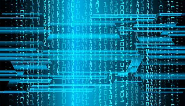 Contexte du concept de technologie du futur du cyber-circuit bleu